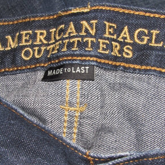 AMERICAN EAGLE Men’s Relaxed Straight Dark Wash Jeans Size 40 x 30 - Picture 7 of 8
